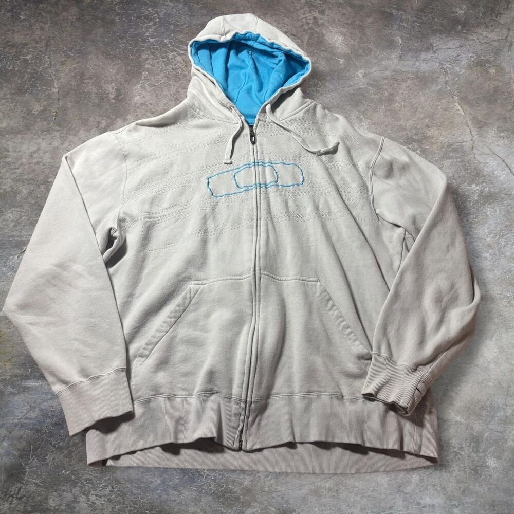 Oakley Men's Grey and Cream Hoodie